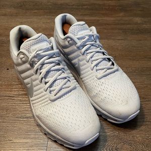Nike Air Max 2017 White Platinum Grey Running 849559-009 Men's 10.5